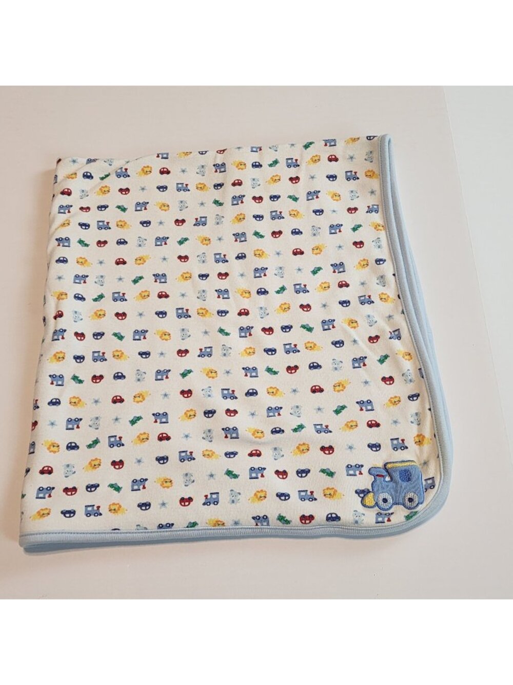 Child of Mine by Carter's baby blanket Train applique car lion dog plane pattern